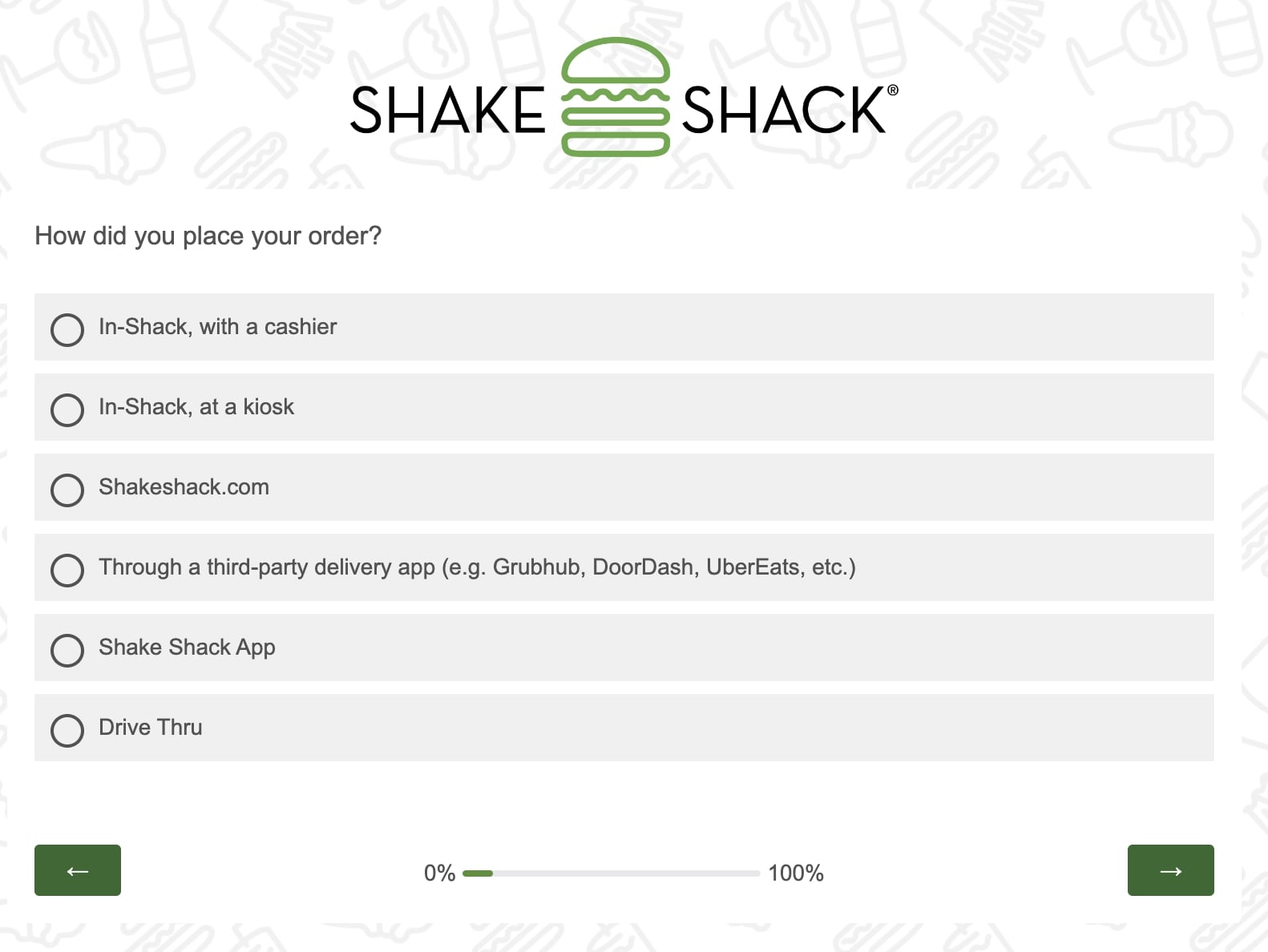 Shake Shack FEEDBACK Survey